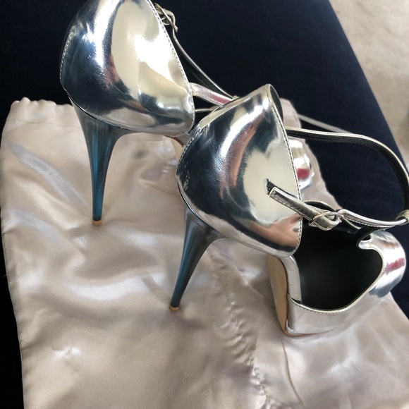 Silver platform spike heel 6” Giuseppe zanotti - Picture 4 of 6